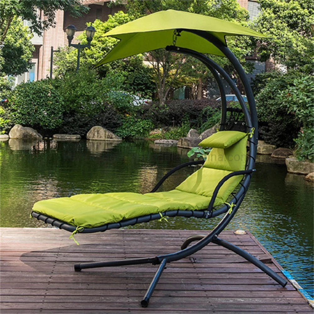 Outdoor Balcony Portable Backrest Recliner Villa Courtyard Garden Swing Leisure Camping Fishing Folding Beach Chair with Cover