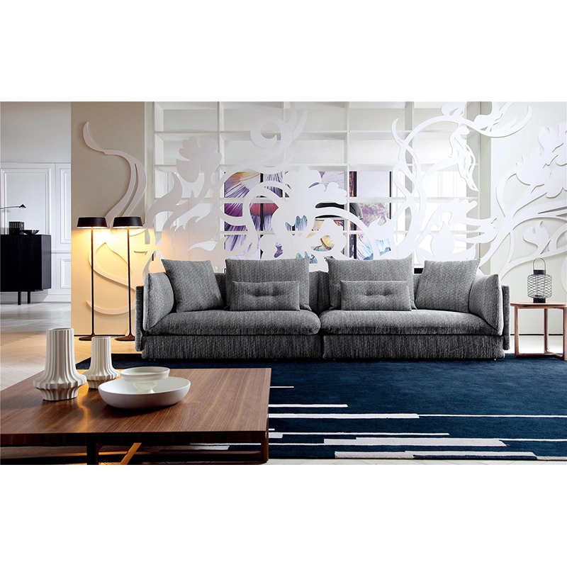 High-End Contemporary Loose Couch Feather Down Filling High-Class Sectional Sofas Italian Style Modular Sofa for Villa