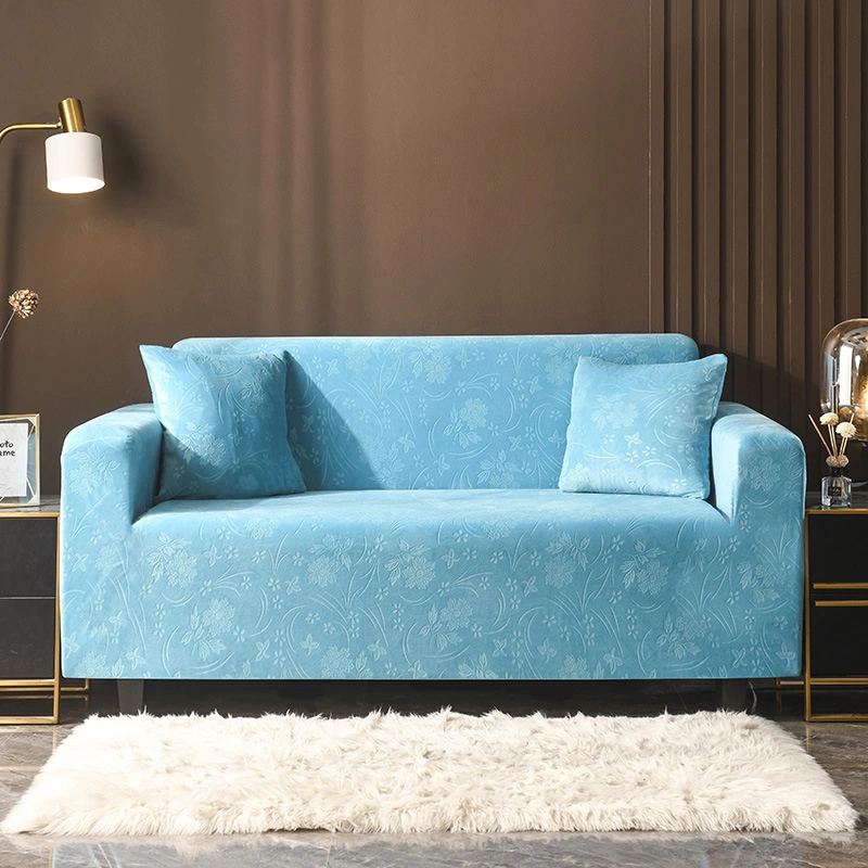 New Design Luxury Elastic Velvet Stamp Elegant Couch 3 Seat Sofa Cover