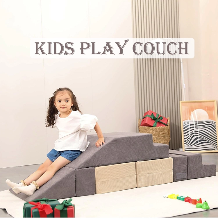 Kids Folding Sofa Toddlers Convertible Climbing Play Couch Sofa and Imaginative Furniture Foldable Floor Cushion Play Set