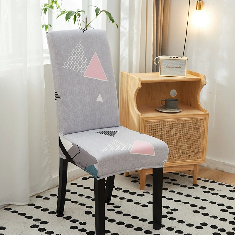 Soft Spandex Fit Stretch Dining Room Chair Covers with Printed Pattern