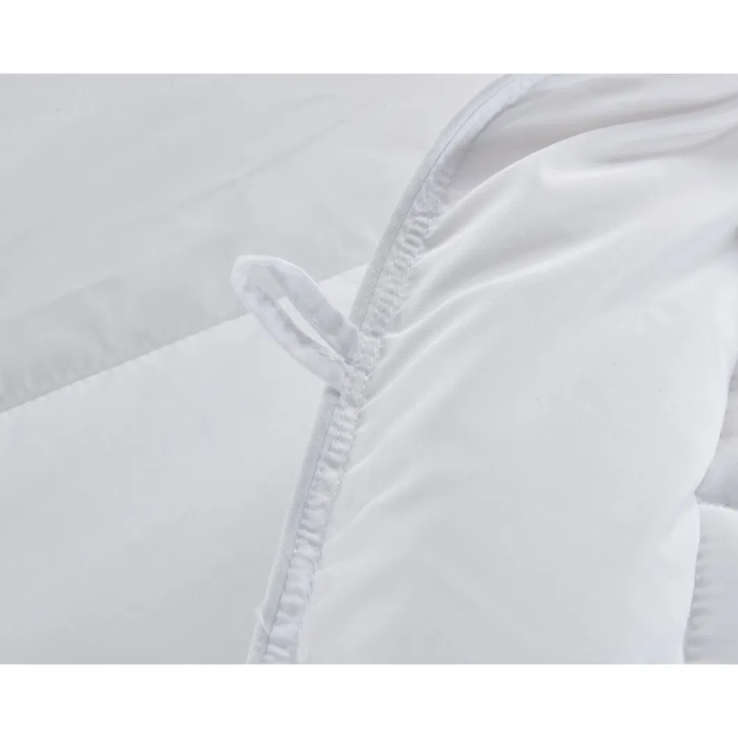 Home Bedding White Quilt Insert 100% Cotton Breathable Fabric Cover Quilts Wholesale Box Stitching Fluffy Comforter Duvet