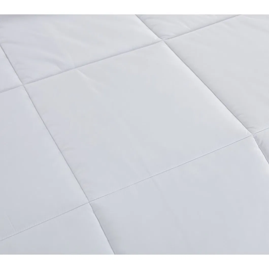 Home Bedding White Quilt Insert 100% Cotton Breathable Fabric Cover Quilts Wholesale Box Stitching Fluffy Comforter Duvet