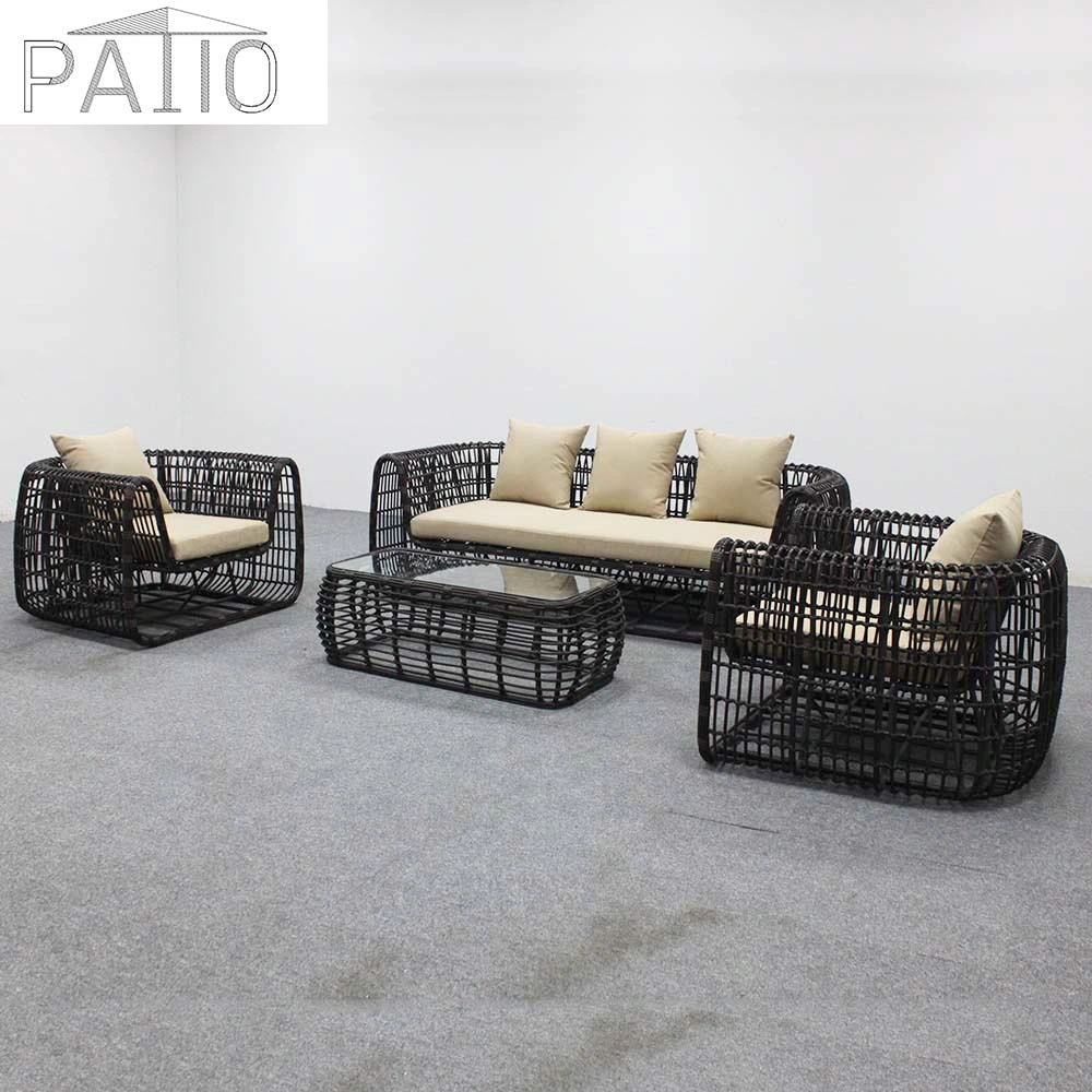 Eco-Friendly Outdoor Furniture Durable Rattan Chairs Washable Wicker Rattan Sofa