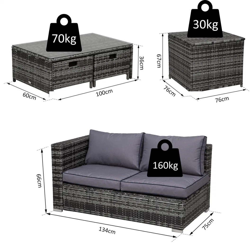 Furniture Sofa Sets Outdoor Stylish Waterproof Rattan Furniture Outdoor Furniture Rattan Sofa