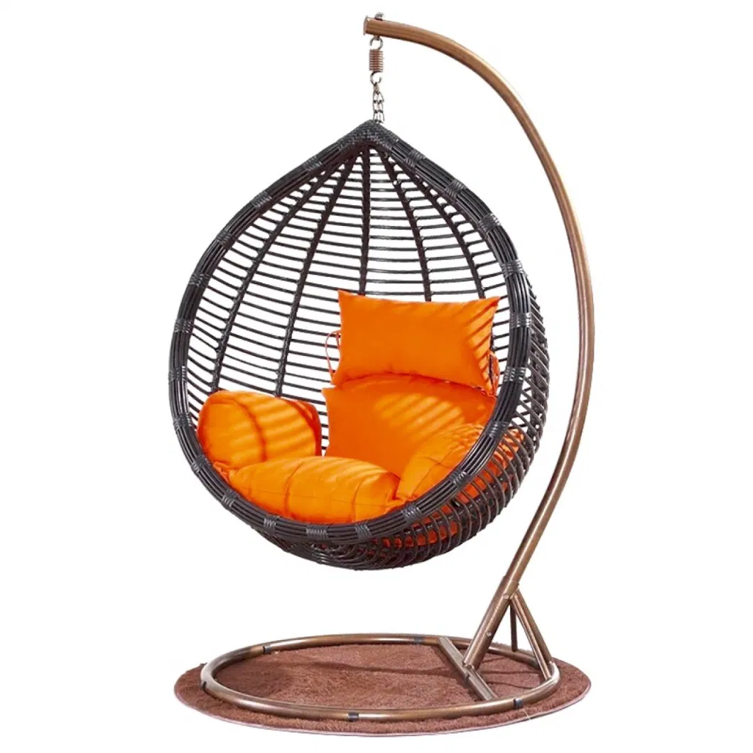 Hanging Chair Outdoor Indoor Wicker Tear Drop Hanging Chair with Stand