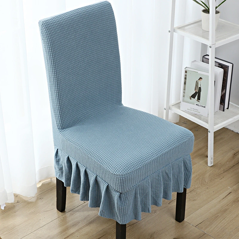 Wholesale High Quality Solid Plain Skirt Chair Cover Living Room Banquet Wedding Stretchable Chair Cover