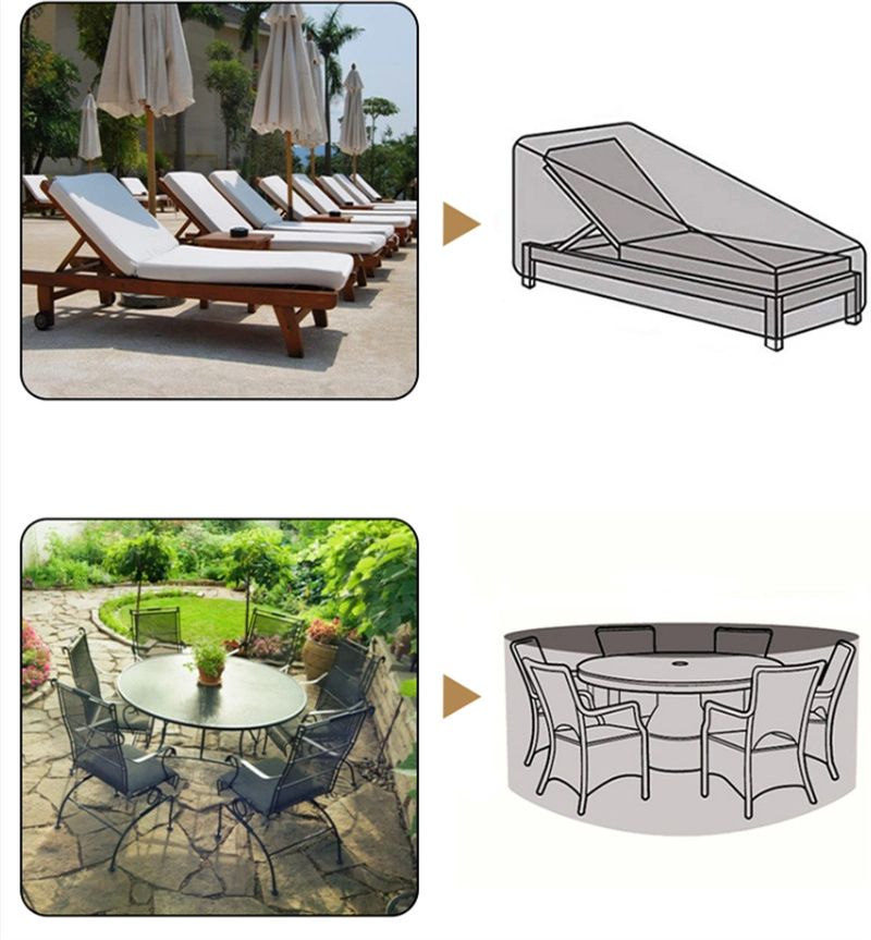 Outdoor Garden Rainproof Dustproof Furniture Cover V Shape Waterproof Sofa Cover