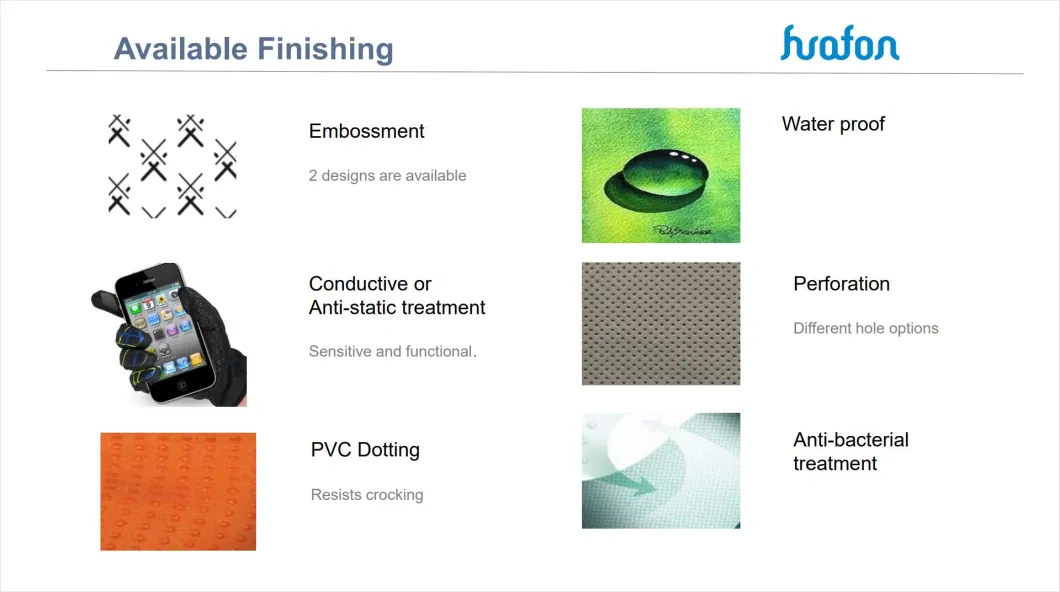 Huafon Wholesale Microfiber PU Leather Suede Fabric Sofa Cover Shoe Lining Garment Bag Fabric Manufacuturer