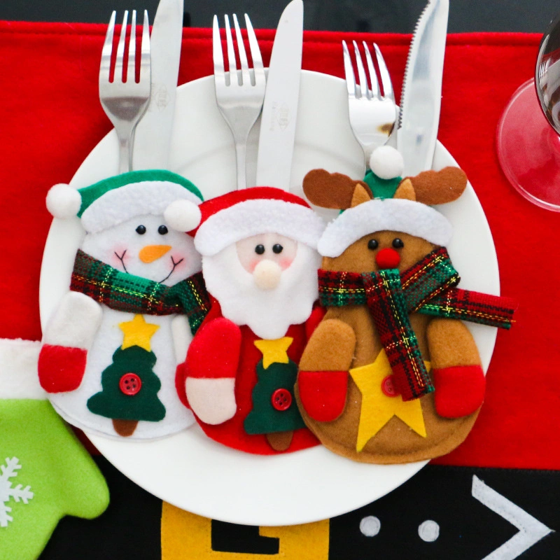 Christmas Ornaments Elderly Snowman Chair Covers Hotel Restaurant Festive Decoration Dress up Supplies Chair Covers