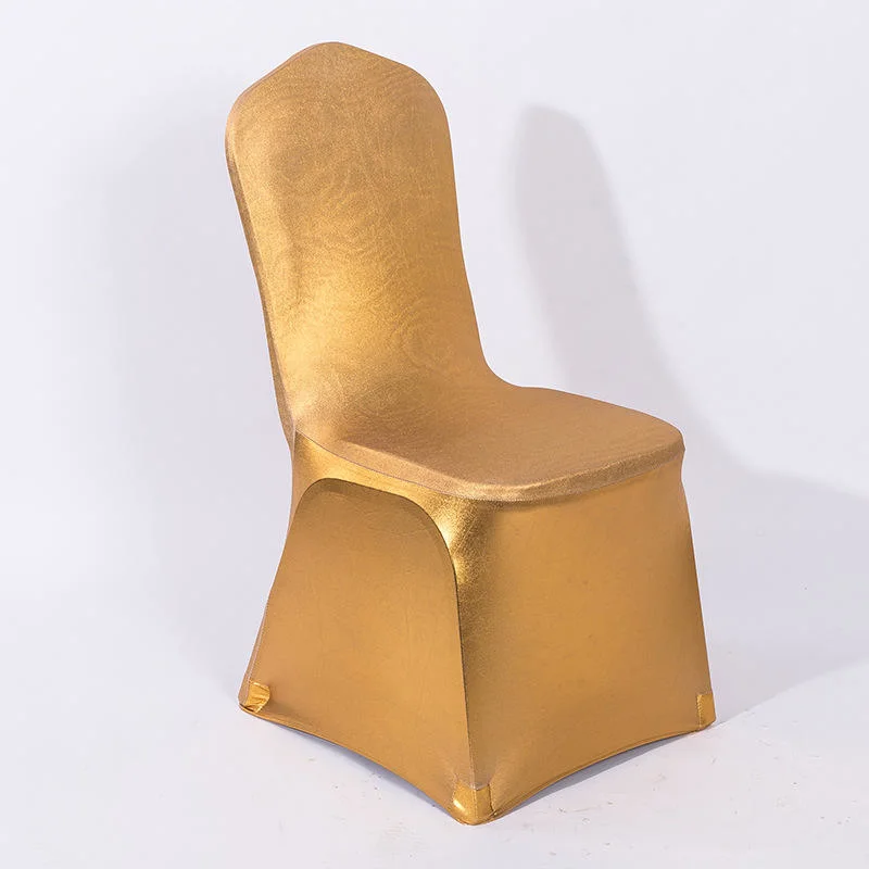 Gold Metallic Damask Stretch Spandex Party Banquet Wedding Chair Covers