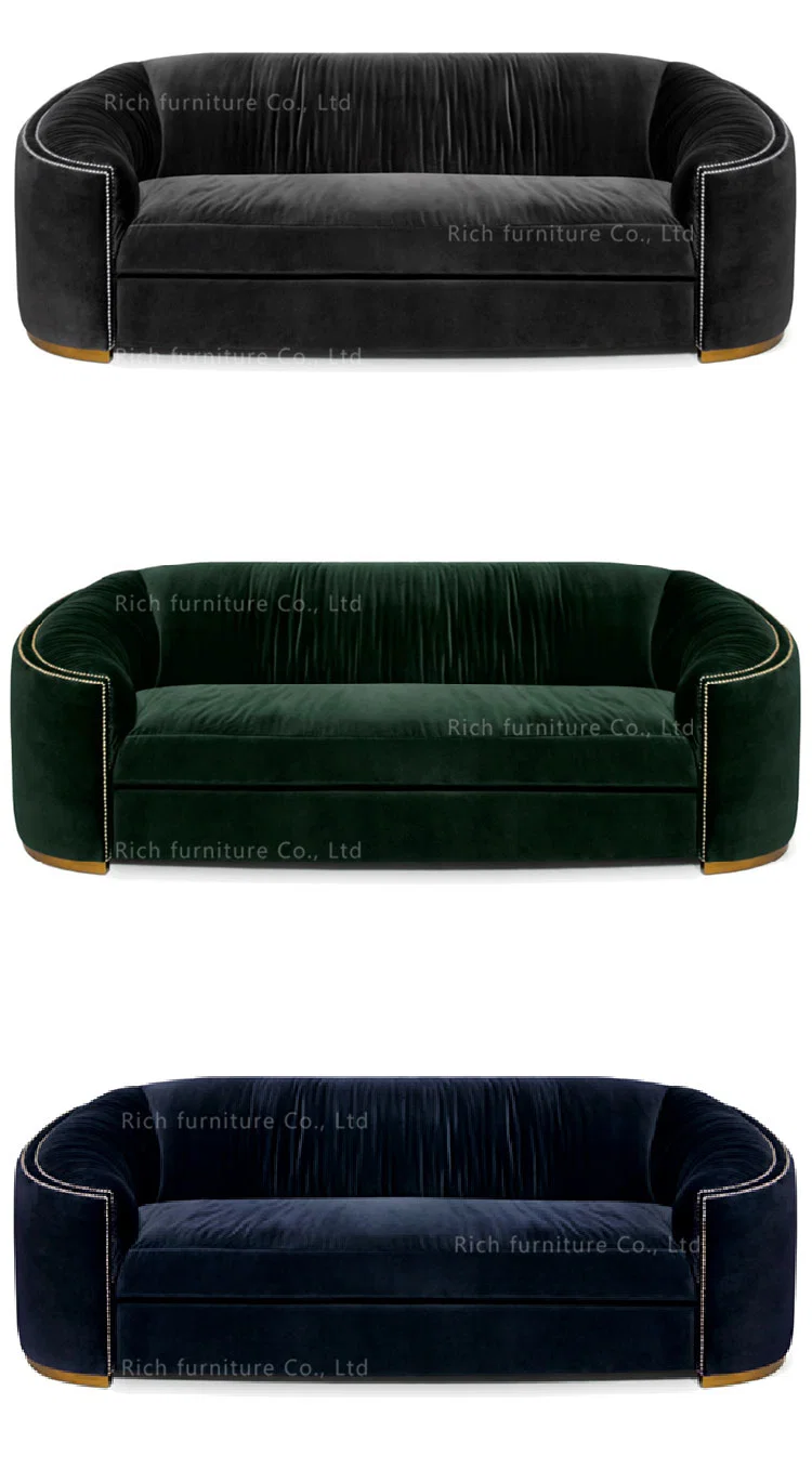 Velvet Feather Couches Nordic Lounge Green Sofa Living Room Furniture Couch Settee