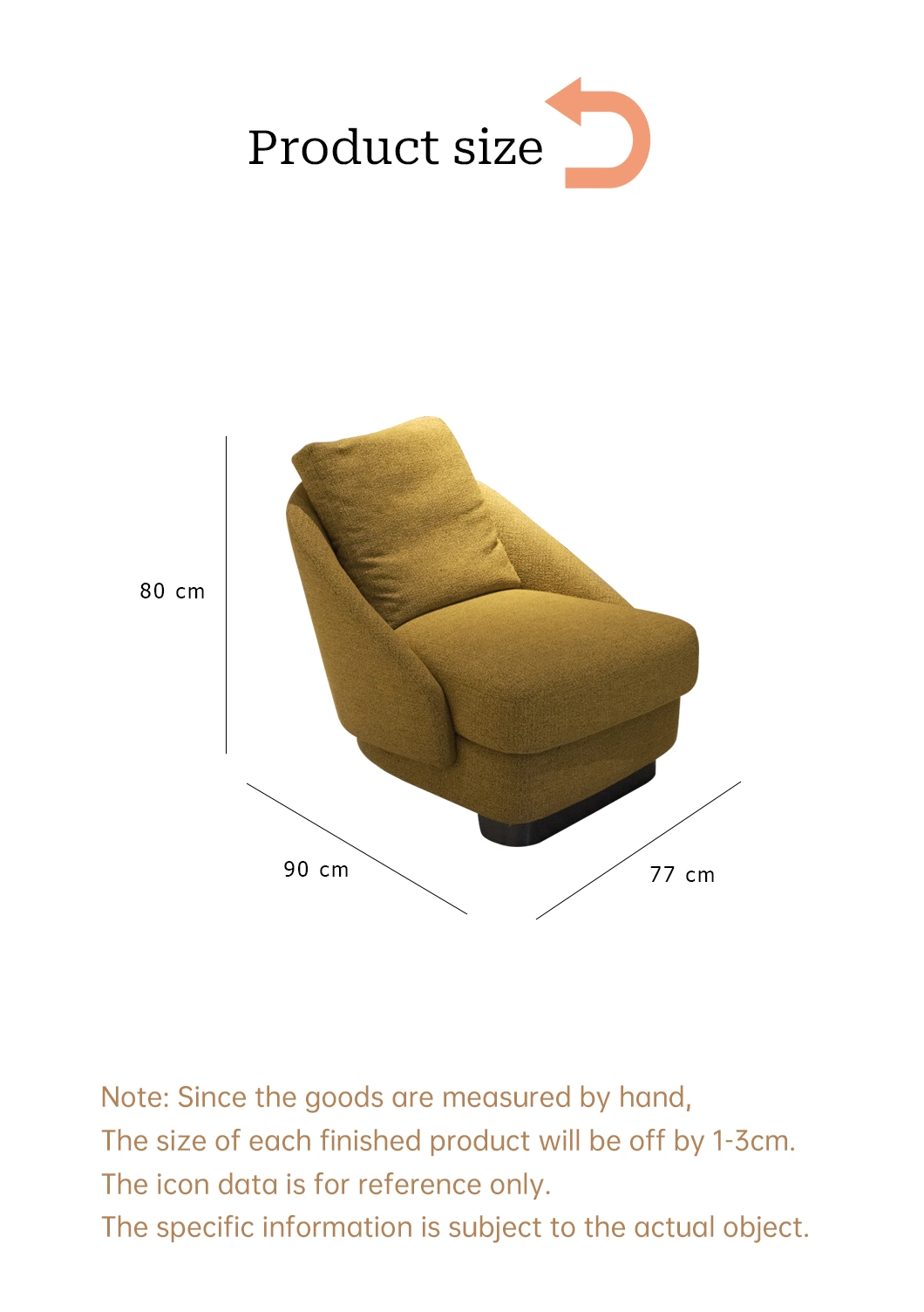 Home Furntiure Comfortable Relax Chair with Cushion for The Indoor Lounge Chair