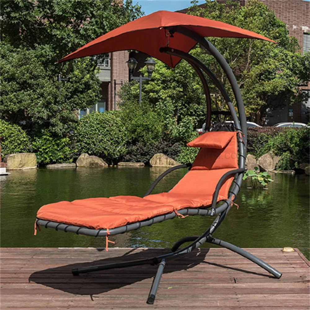 Outdoor Balcony Portable Backrest Recliner Villa Courtyard Garden Swing Leisure Camping Fishing Folding Beach Chair with Cover