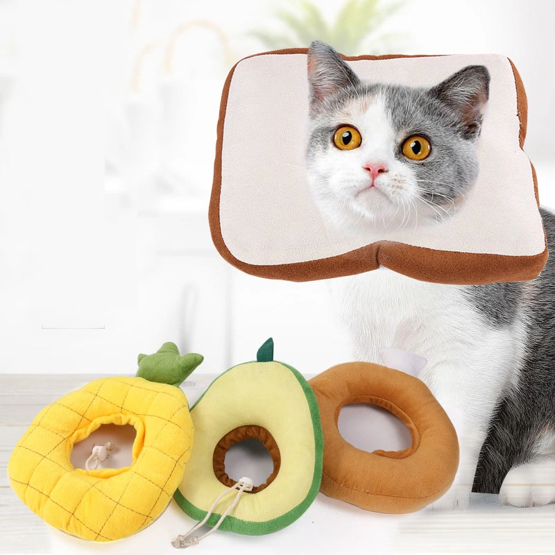 Pet Cat Dog Cotton Elizabeth Circle Collar Ring Head Cover with Anti Licking Bite Lick Scratch Ring Medical Surgery Beauty Protective Cover Supplies Products
