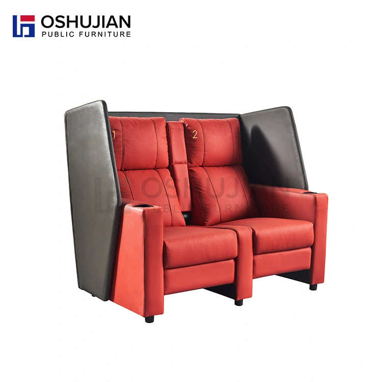 High Quality Wooden Corner Sofa Cinema Lover Chair Personal Space Theater Seat