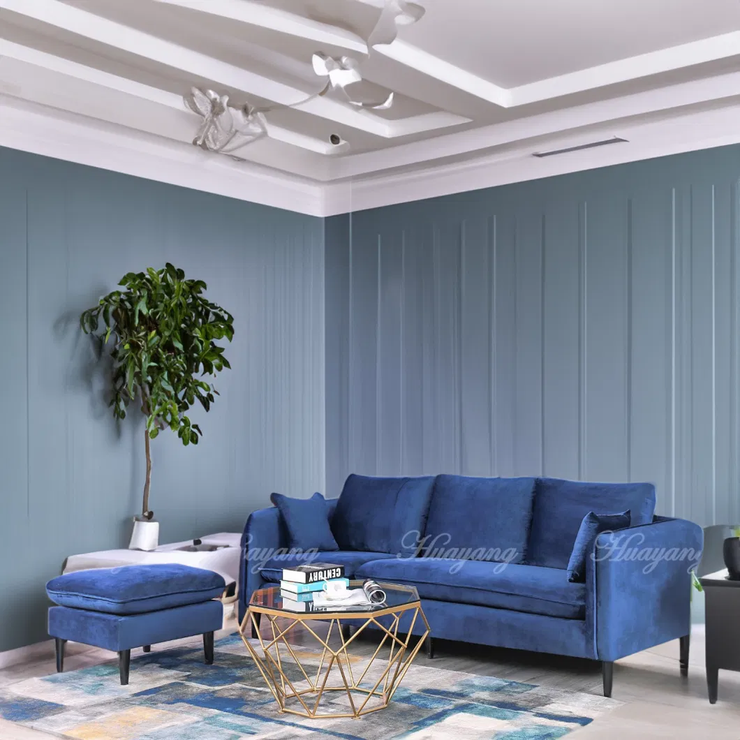 Customized Huayang Chesterfield Velvet Living Room Leather Modern Sofa Home Furniture OEM