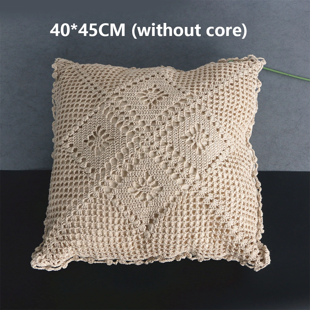 Pillow Cover Geometry Bohemia Style Cushion Covers Creative Hand-Woven Cotton Linen Macrame Thread Pillowcase Home Decor 45*45cmpillow Cover Geometry Bohemia
