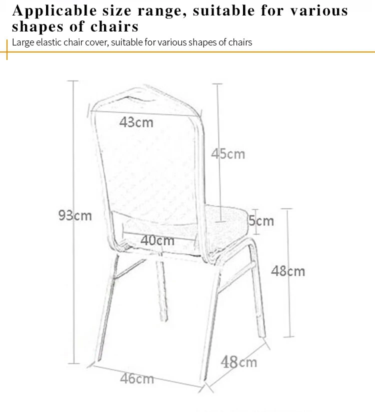 Free Sample OEM Service Washable High Elastic Universal Wedding Dining Chair Cover