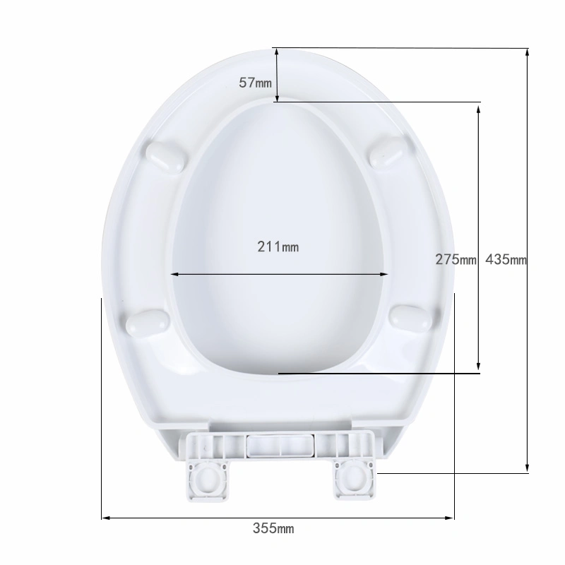 Kj-947 Hot Sale American Style Classic Design Round White PP Plastic Toilet Seat Cover