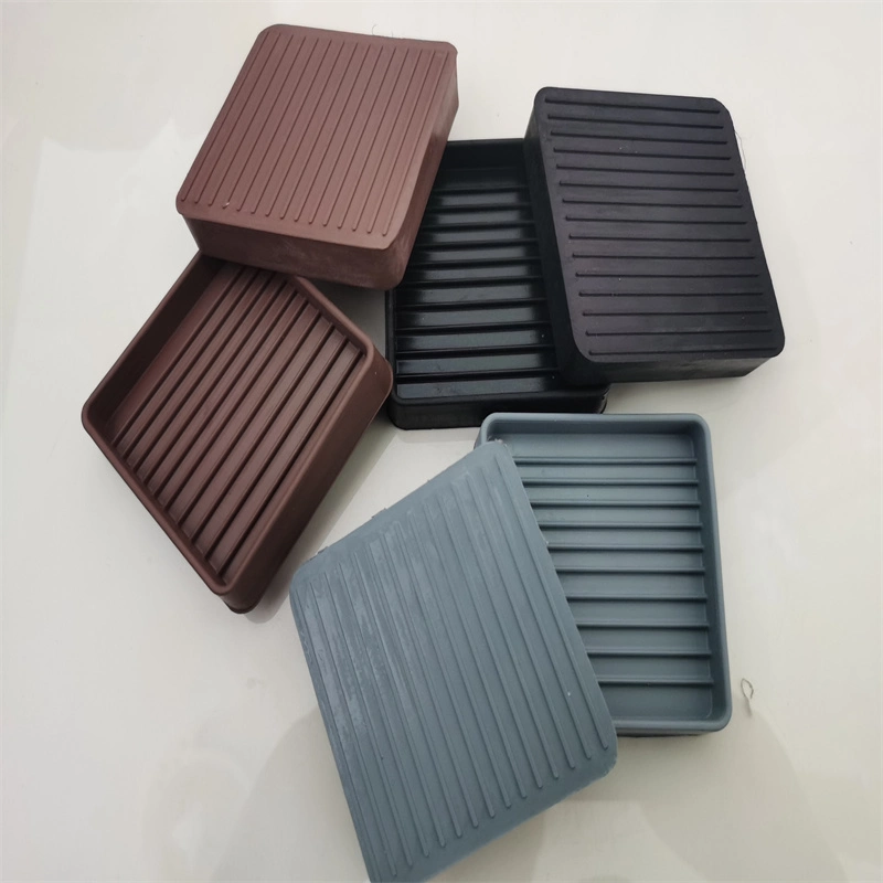 Rubber Furniture Cups Pads Non Slip 8 PCS 3.5&prime;&prime;square Furniture Coasters Couch Bed Leg Protectors for Hardwood Floors