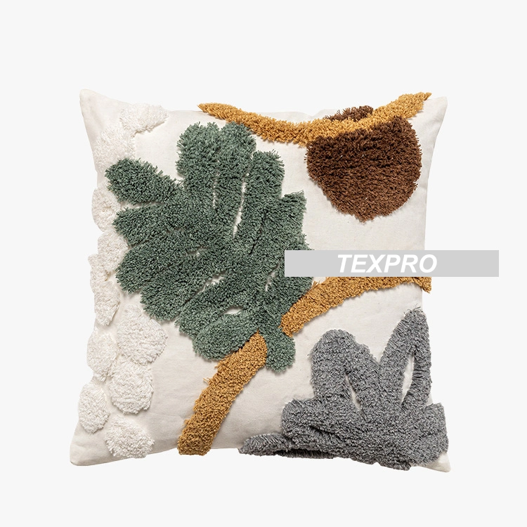 3D Carved Pile Fabrics Pillow Cover Woven Soft Bohemian Style Pillow Cover