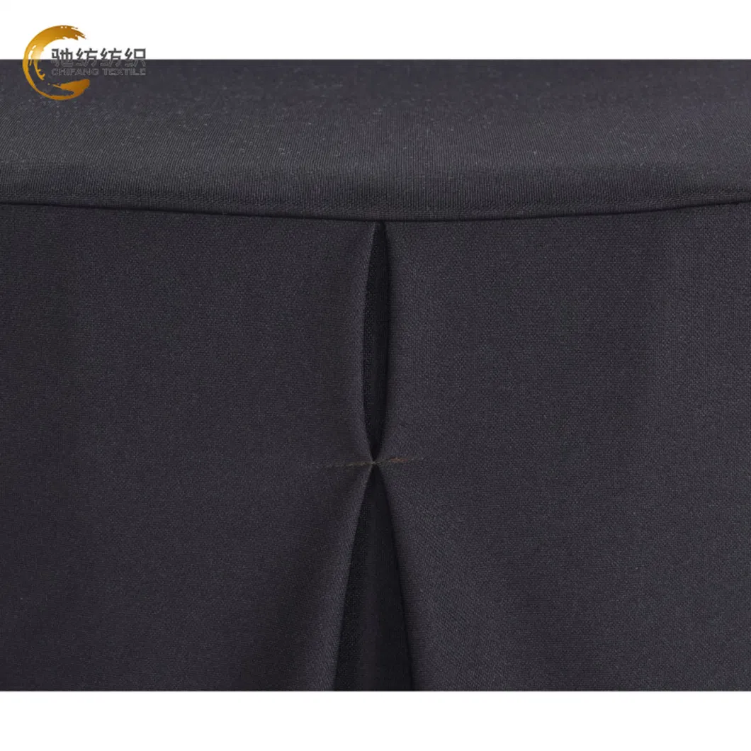 Hot Sale Factory Price Solid Color 100% Poly Knitted Fabric Wedding Folding Chair Cover for Banquet Party Dinner Hotel Wedding