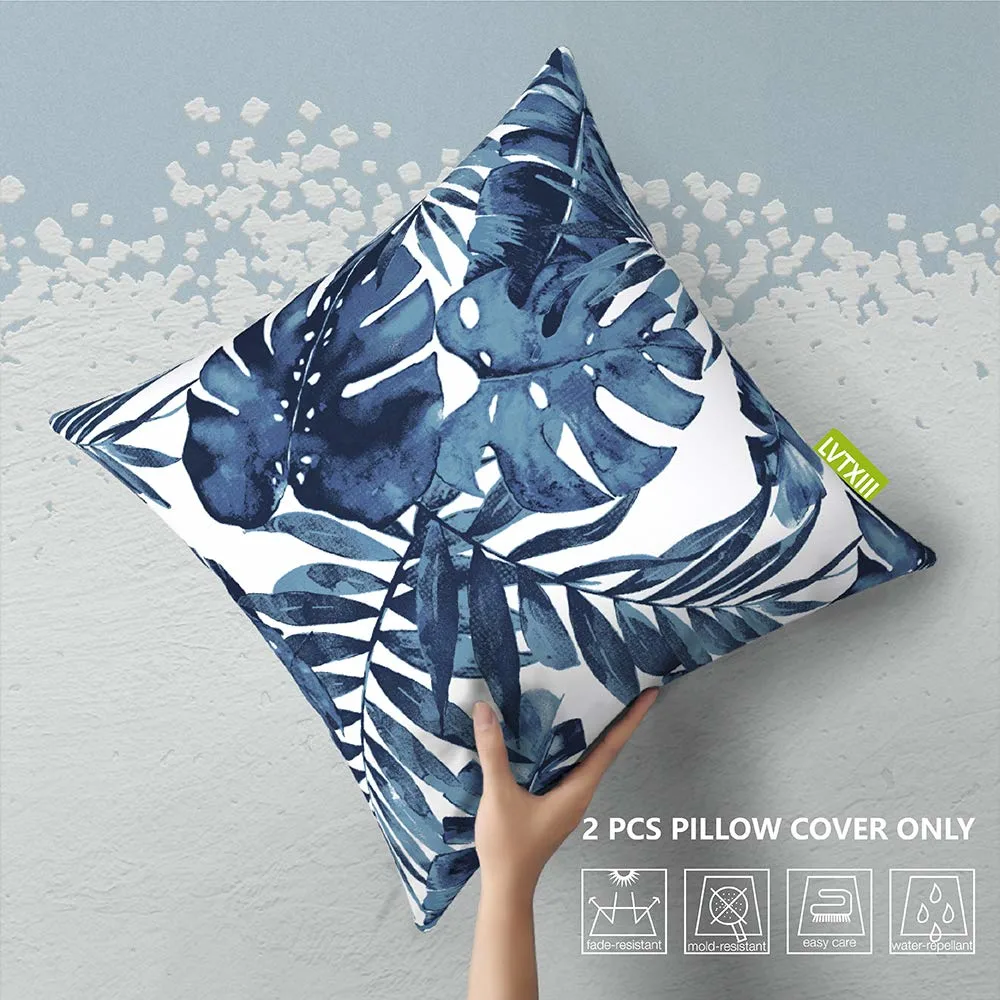 Outdoor Waterproof Throw Pillow Covers Decorative Square Outdoor Pillows Cushion Case Patio Pillows for Couch