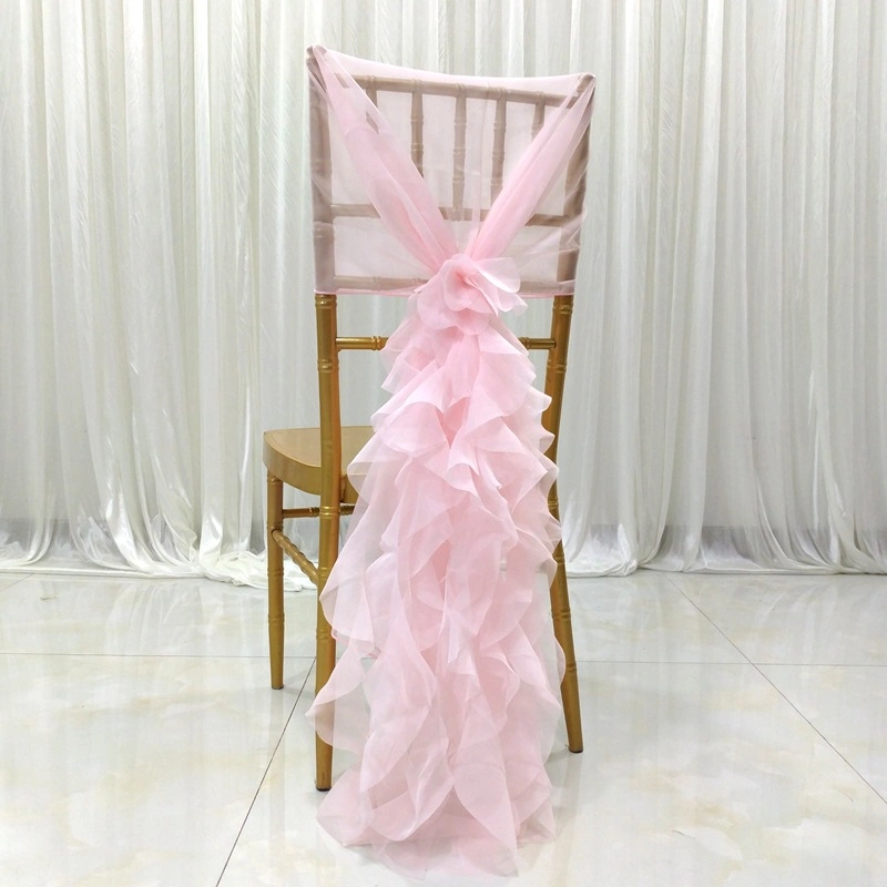 Organza Cheap Wedding Chair Sashes Tulle Wedding Banquet Decorative Chair Sashes