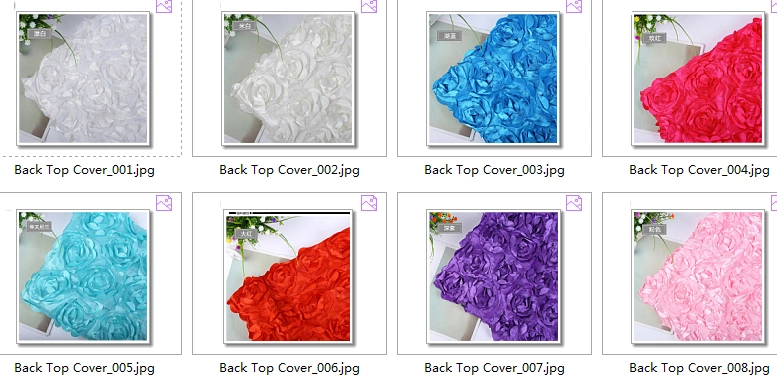 Fashion 16 Inch X 14 Inch Flower Chiavari Chair Caps Covers