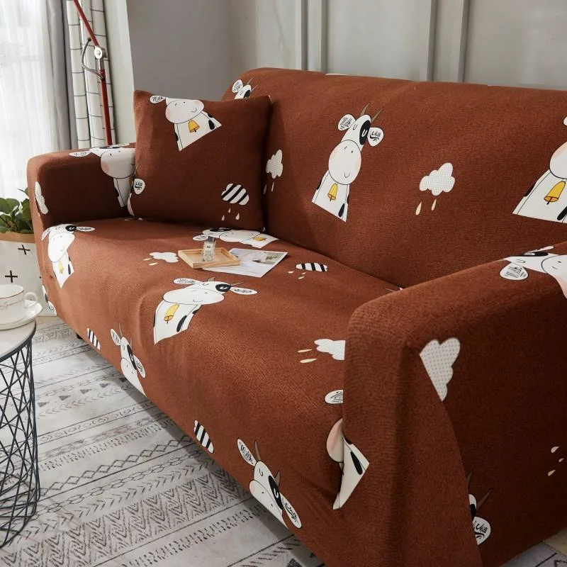 Elegant Modern Sofa Cover Spandex Elastic Polyester Floral 1/2/3/4 Seater Couch Slipcover Chair Living Room Furniture Protector