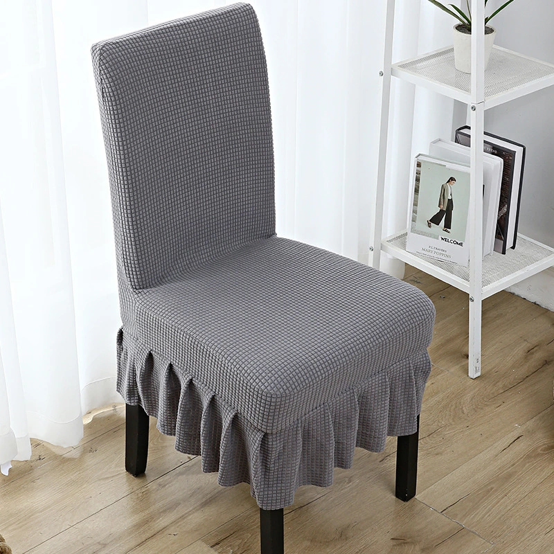 Wholesale High Quality Solid Plain Skirt Chair Cover Living Room Banquet Wedding Stretchable Chair Cover