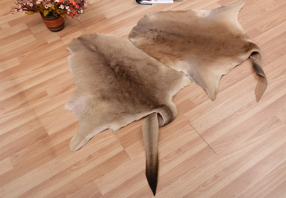 Real Kangaroo Skin Fur Rug Carpet Throw for Chair Floor Bed Interior Decor