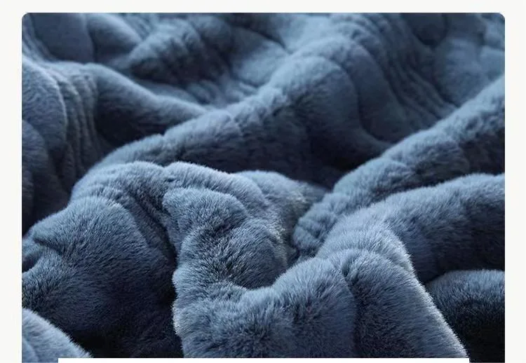 Custom Double Flannel Blanket Thickened Sherpa Lamb Sofa Cover for Christmas Blanket