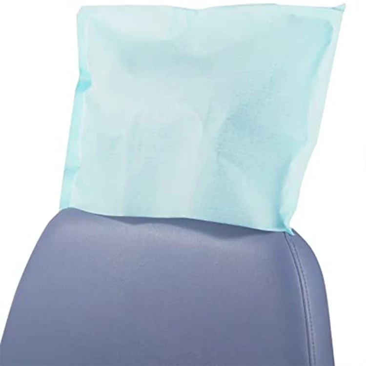 SJ Dental clinic 10 x 13 inches disposable 2-ply polycoated waterproof dental chair headrest cover