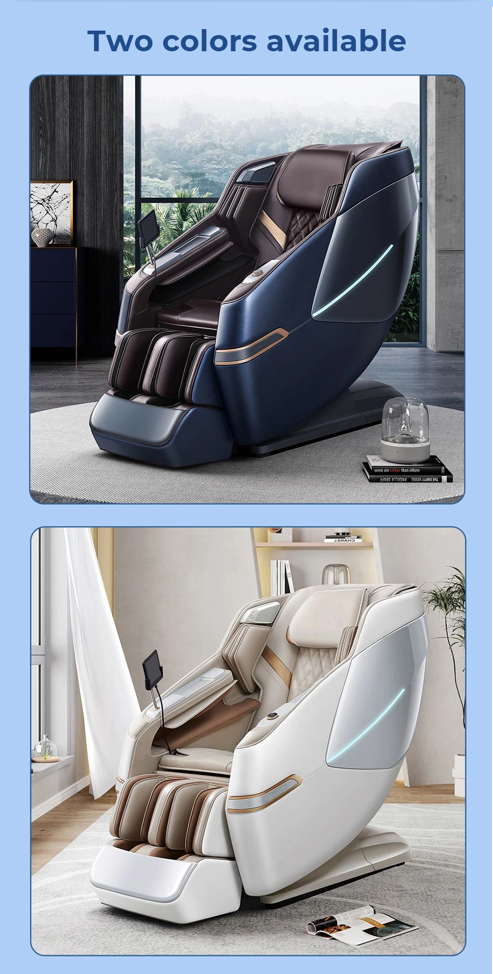 Wireless Charging Heated Back Office 4D Massage Quality Chair Cover