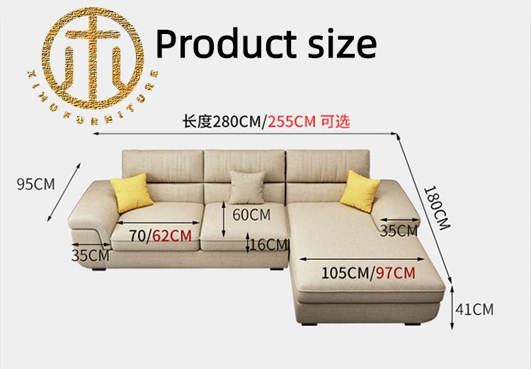 Nordic Latex Fabric Sofa Simple Modern Living Room Removable and Washable Furniture