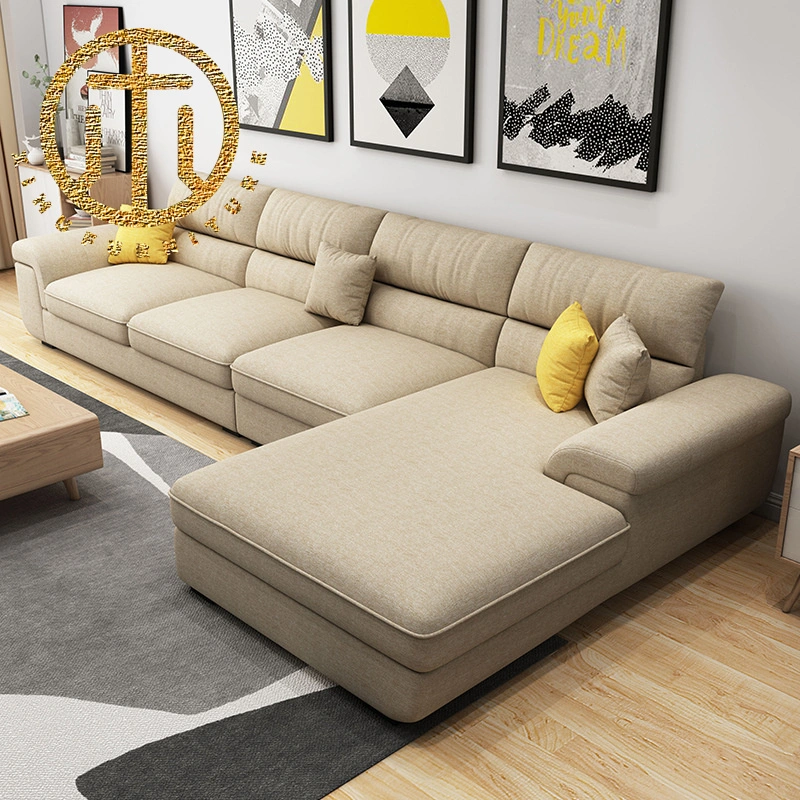 Nordic Latex Fabric Sofa Simple Modern Living Room Removable and Washable Furniture