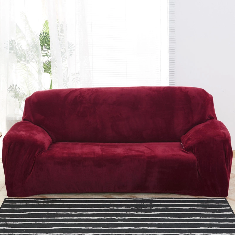 Stretch Velvet Sofa Covers Furniture Protector Soft with Elastic Bottom