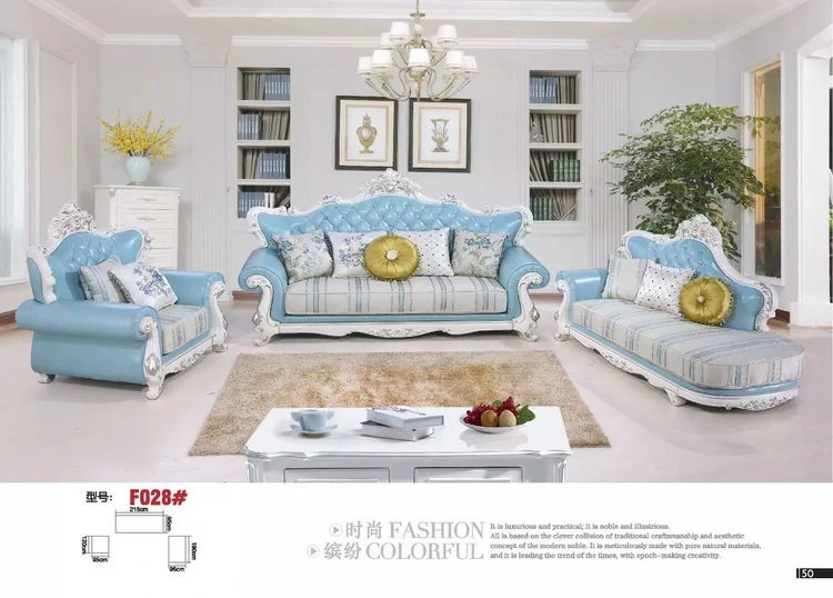 Solid Wood Frame, Leather Detachable Washable European Design, Luxurious Sofa