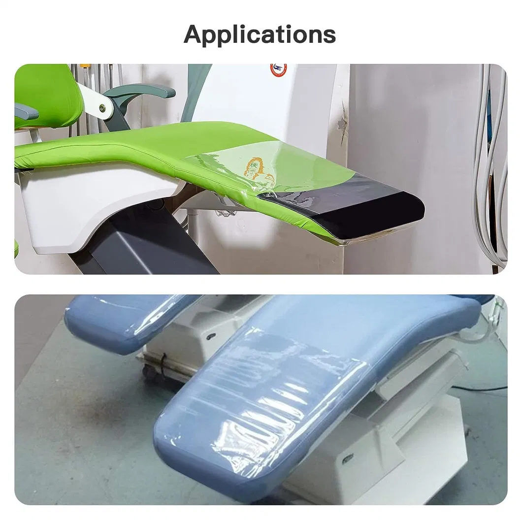 SJ Plastic Dental Chair Sleeves Waterproof and Reusable Dental Seat Feet Sleeve with Elastic Bands