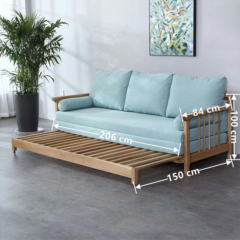 Small Apartment Push-Pull Folding Sofa Bed Fabric Removable and Washable Sofa Bed 0106