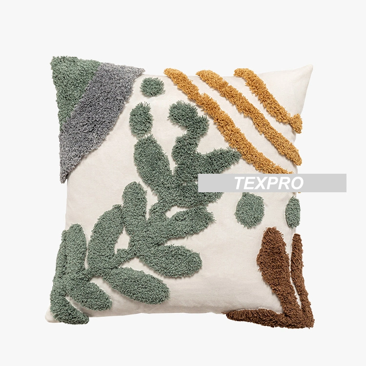 3D Carved Pile Fabrics Pillow Cover Woven Soft Bohemian Style Pillow Cover