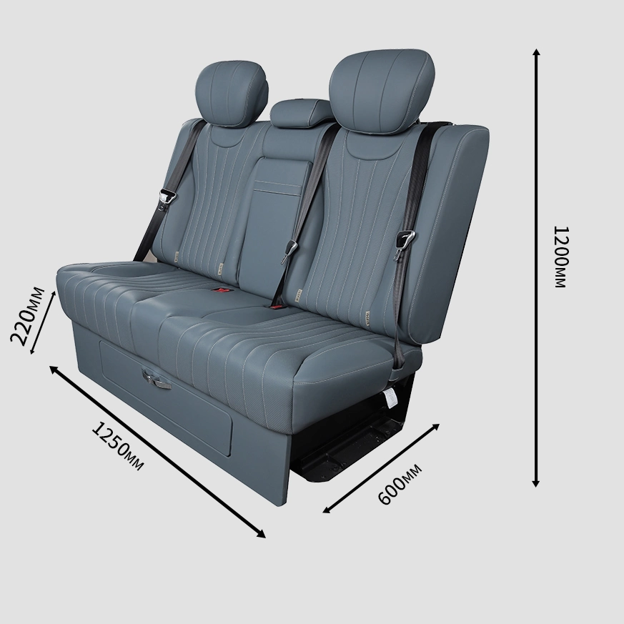 Business Car MPV Back Row Electric Auto Massage Seat Three-Seat Sofa for Benz Toyota Haice (G10002)