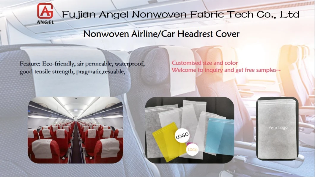 Custom Print Disposable Nonwoven Headrest Cover Airline Headrest Cover