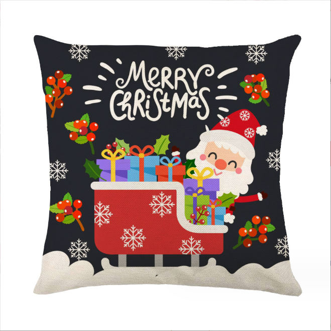 Hot Sales Red and Green Christmas Pillow New Year Sofa Decorative Cushion Cover for Holiday and Decor