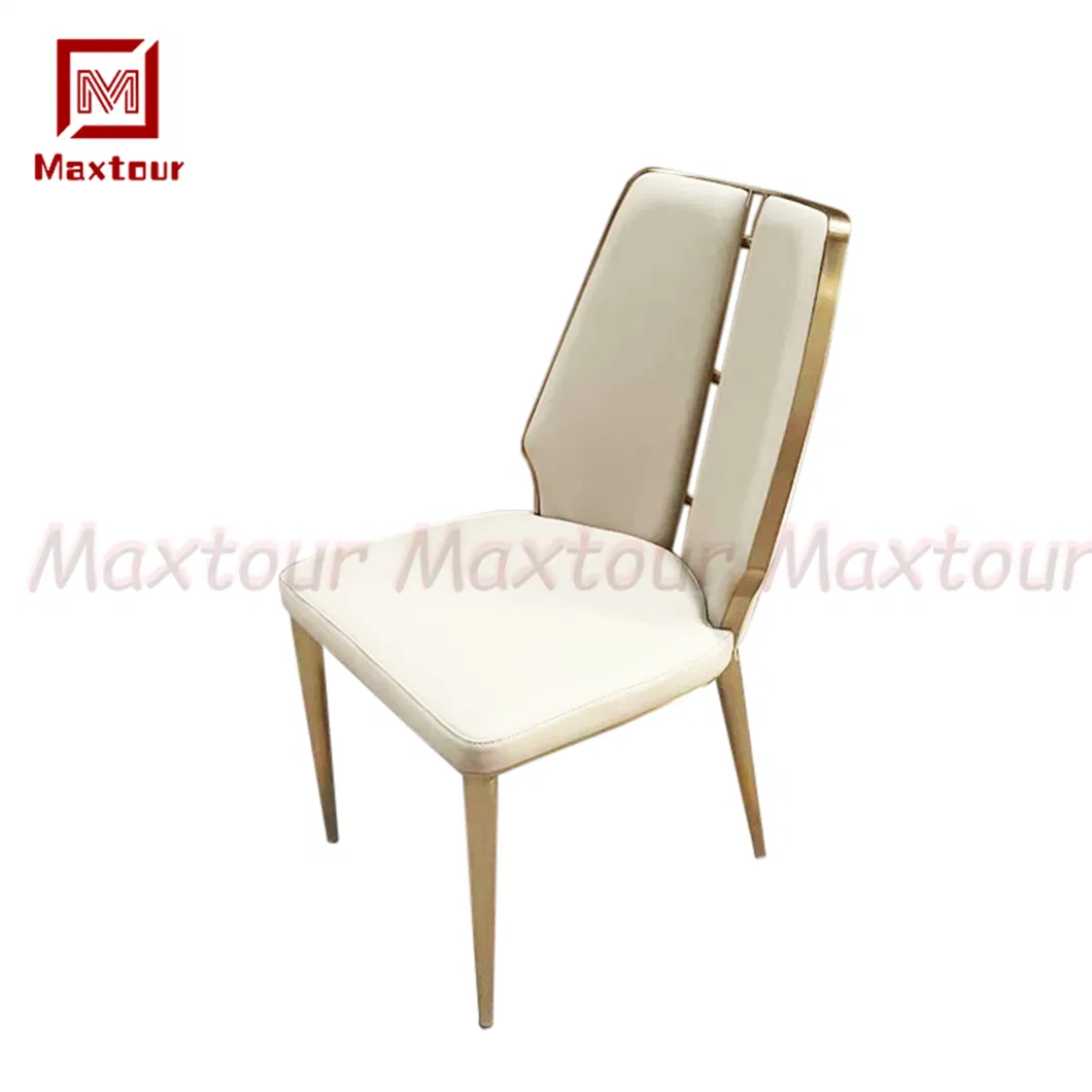 Maxtour Wedding Furniture High Quality Cover Luxury European PU Leather Dining Chair