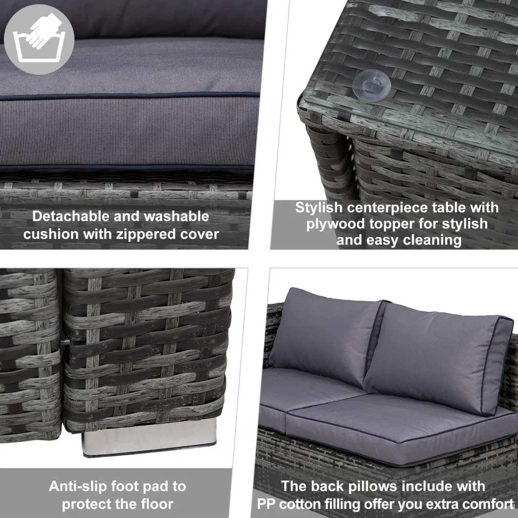 Furniture Sofa Sets Outdoor Stylish Waterproof Rattan Furniture Outdoor Furniture Rattan Sofa