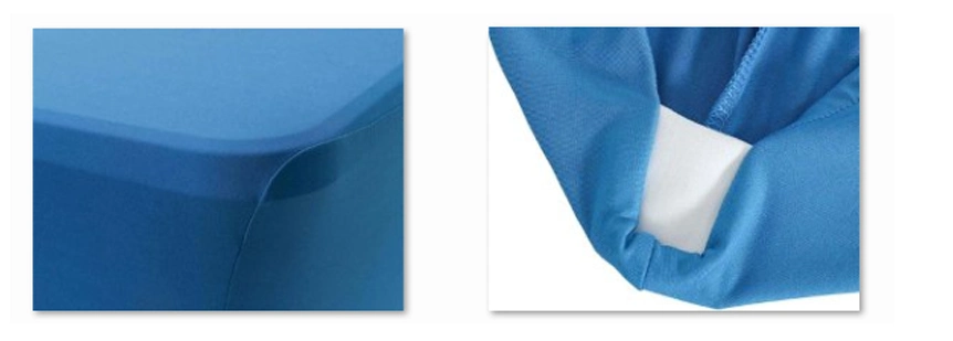 Rectangular Stretch Spandex Table Cover Light Blue 4FT/48&quot;L X 24&quot;W X 30&quot;H Polyester for Hotel