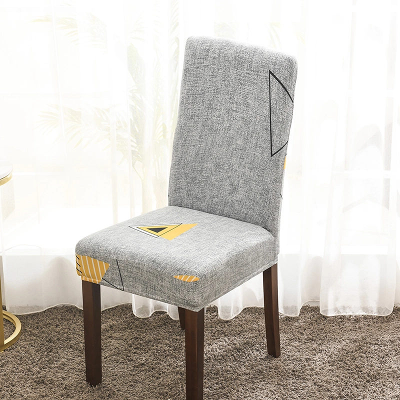 160GSM 3D Printing Pattern Spandex Stretch Chair Seat Cover Cheap Price Elastic Chair Cover for Dining Living Room